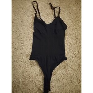 Women'S Shapewear Black Bodysuit Tummy Control Body Shaper Sculpting Thong Small